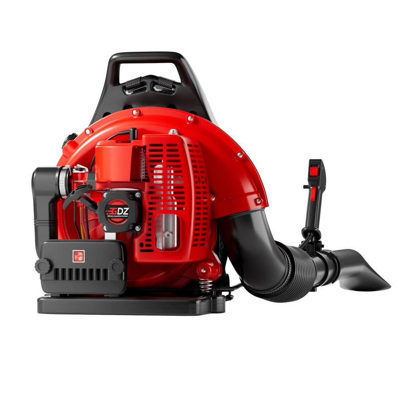 TDH Gas Backpack Leaf Blower, 2 - Stroke Handheld Snow Blower with 665 CFM & 205 MPH High Power for Commercial Lawn Care, Yard Debris & Snow Removal,Red