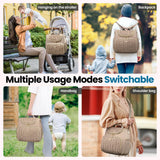 Tealari 4 in 1 Convertible Diaper Bag Backpack,Waterproof Baby Diaper Bag with Changing Pad,Converts into Baby Tote Bag,Diaper Backpack,Stroller Bag and Crossbody Diaper Bag