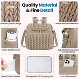 Tealari 4 in 1 Convertible Diaper Bag Backpack,Waterproof Baby Diaper Bag with Changing Pad,Converts into Baby Tote Bag,Diaper Backpack,Stroller Bag and Crossbody Diaper Bag