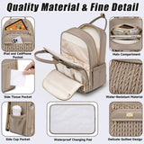 Tealari Diaper Bag Backpack,Stylish Baby Diaper Bag,Waterproof Travel Diaper Backpacks Baby Bags with Changing Pad,Stroller Straps,Insulated Pockets (Khaki)