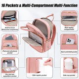 Tealari Laptop Backpack for Women,15.6 Inch Laptop Backpack for Work,Water Resistant Travel Backpack,College Bookbag with Wallet (Pink - 1)