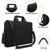 TECOOL Laptop Bag 15 15.6 16 Inch, Waterproof Laptop Case Sleeve Messenger Bag Briefcase with Shoulder Strap for 15 15.6 16 Inch Lenovo HP Dell Acer ASUS Notebook, MacBook Pro 16, Black