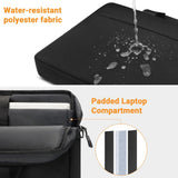 TECOOL Laptop Bag 15 15.6 16 Inch, Waterproof Laptop Case Sleeve Messenger Bag Briefcase with Shoulder Strap for 15 15.6 16 Inch Lenovo HP Dell Acer ASUS Notebook, MacBook Pro 16, Black