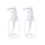 TecUnite 6 Pack Small Pump Bottles Clear Travel Bottle Plastic Empty Spray Dispenser Hand Lotion Sanitizer Refillable Accessories Set with Small Funnel for Flight, Airport, Holiday