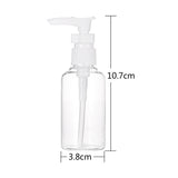 TecUnite 6 Pack Small Pump Bottles Clear Travel Bottle Plastic Empty Spray Dispenser Hand Lotion Sanitizer Refillable Accessories Set with Small Funnel for Flight, Airport, Holiday