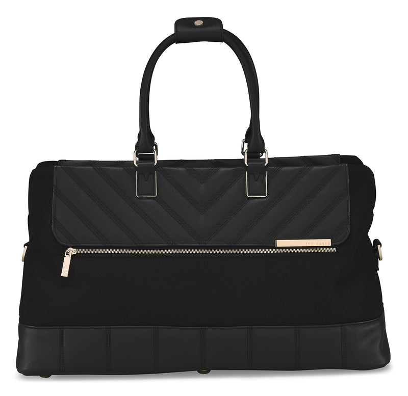 Ted Baker Albany Eco Softside Lightweight Fashion Spinner Luggage Suitcase (Small Clipper, Black)