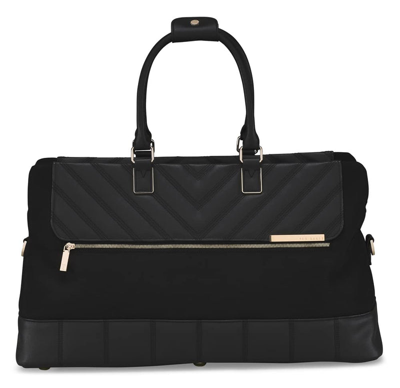 Ted Baker Albany Eco Softside Lightweight Fashion Spinner Luggage Suitcase (Small Duffel, Black)