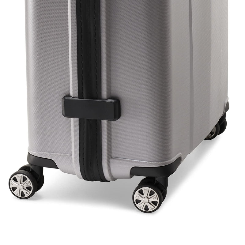 Ted Baker Flying Colours Hardside Trolley 4 Wheel Spinner, TSA Lock, Lightweight Suitcase, Men and Women (Frost Grey, 28 - Inch Checked - Large)