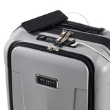 Ted Baker Flying Colours Hardside Trolley 4 Wheel Spinner, TSA Lock, Lightweight Suitcase, Men and Women (Frost Grey, Business Trolley)