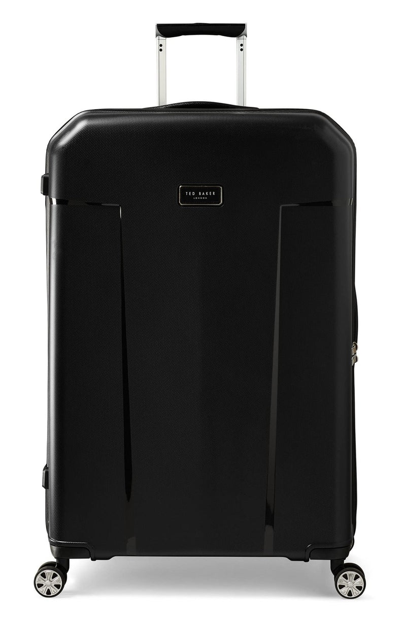 Ted Baker Flying Colours Hardside Trolley Collection, Jet Black, L, Luggage