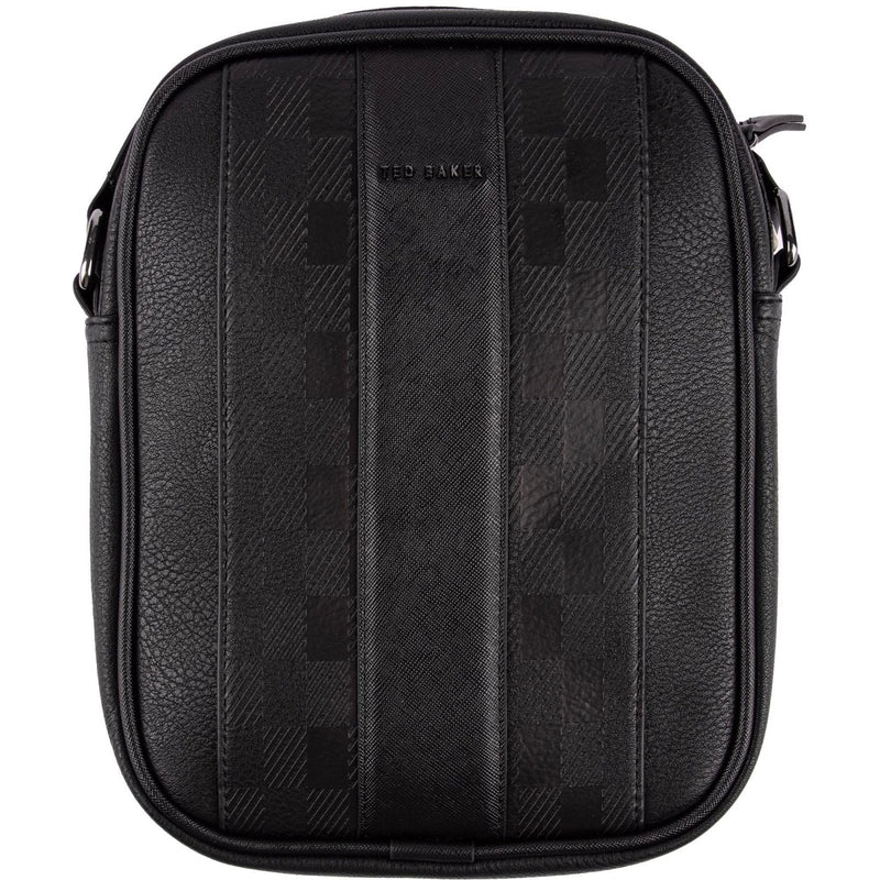 Ted Baker Mens House Check Pu Flight Bag WAYDON, Black