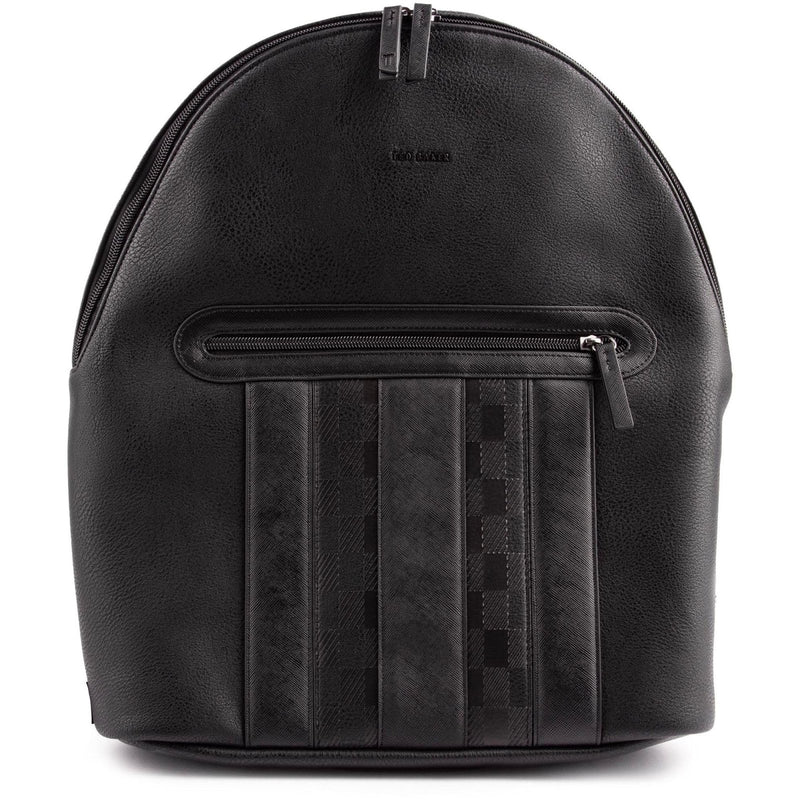 Ted Baker Men's WAYNOR House Check PU Backpack, Black, O/S