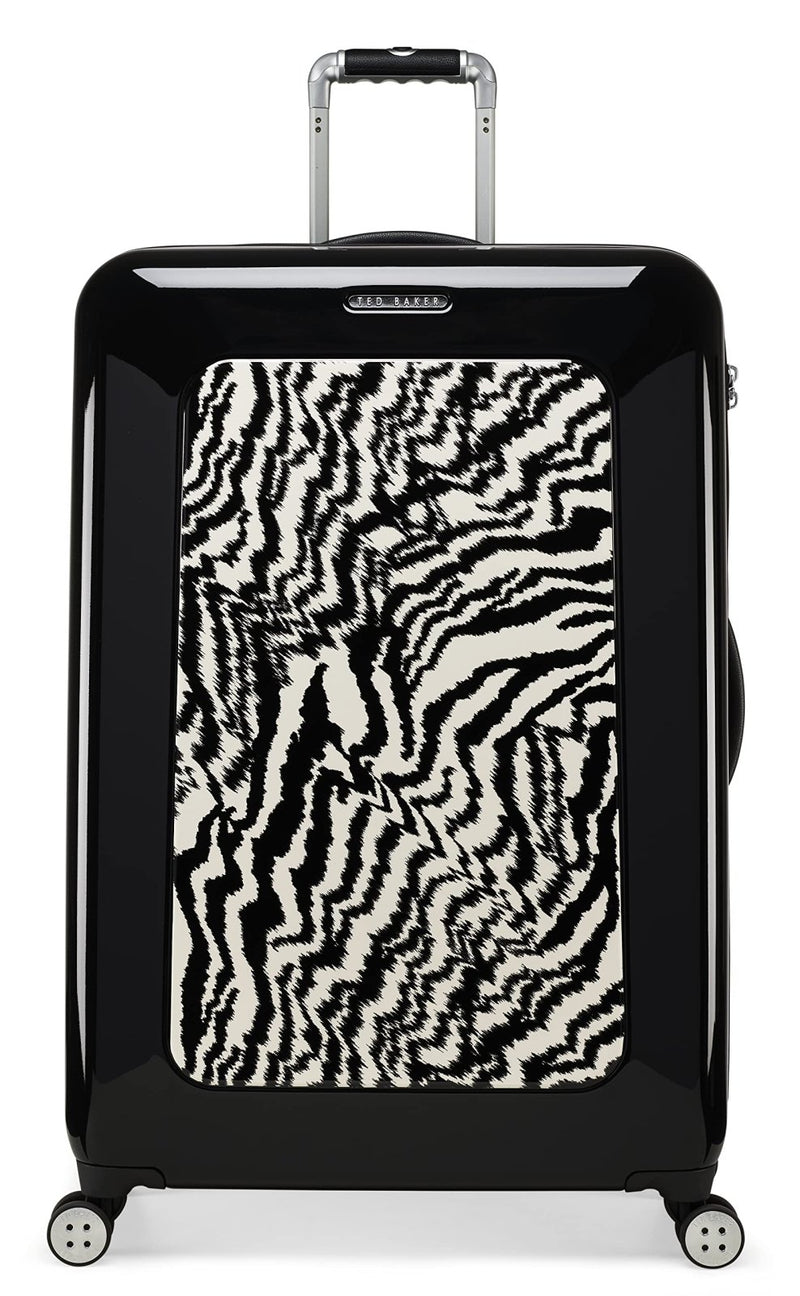 Ted Baker Women's Hardside Lightweight Spinner Luggage (Black/White, Checked - Large 29 - Inch)