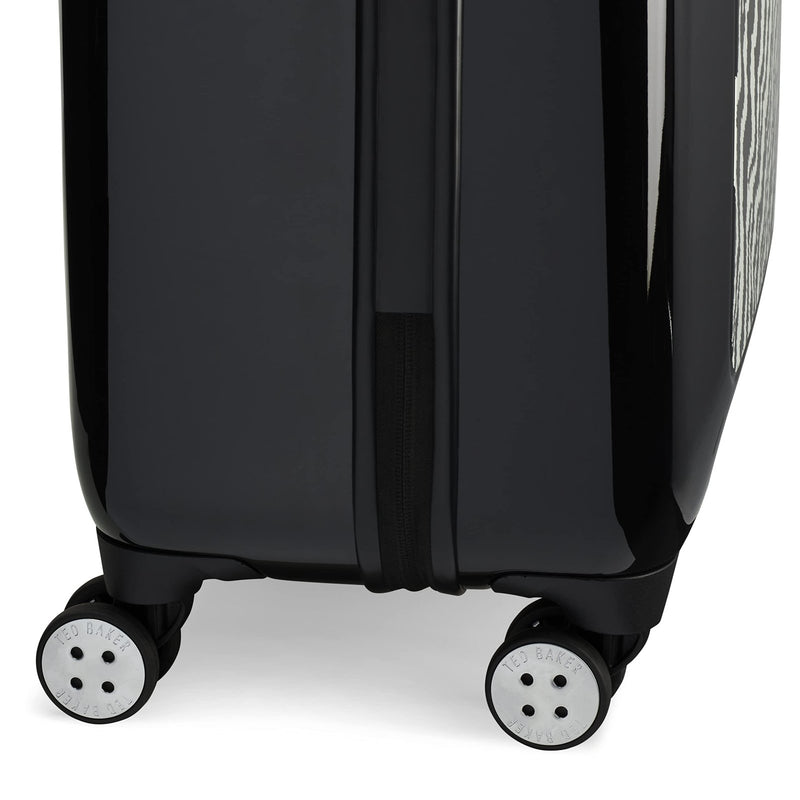 Ted Baker Women's Hardside Lightweight Spinner Luggage (Black/White, Checked - Medium 27 - Inch)