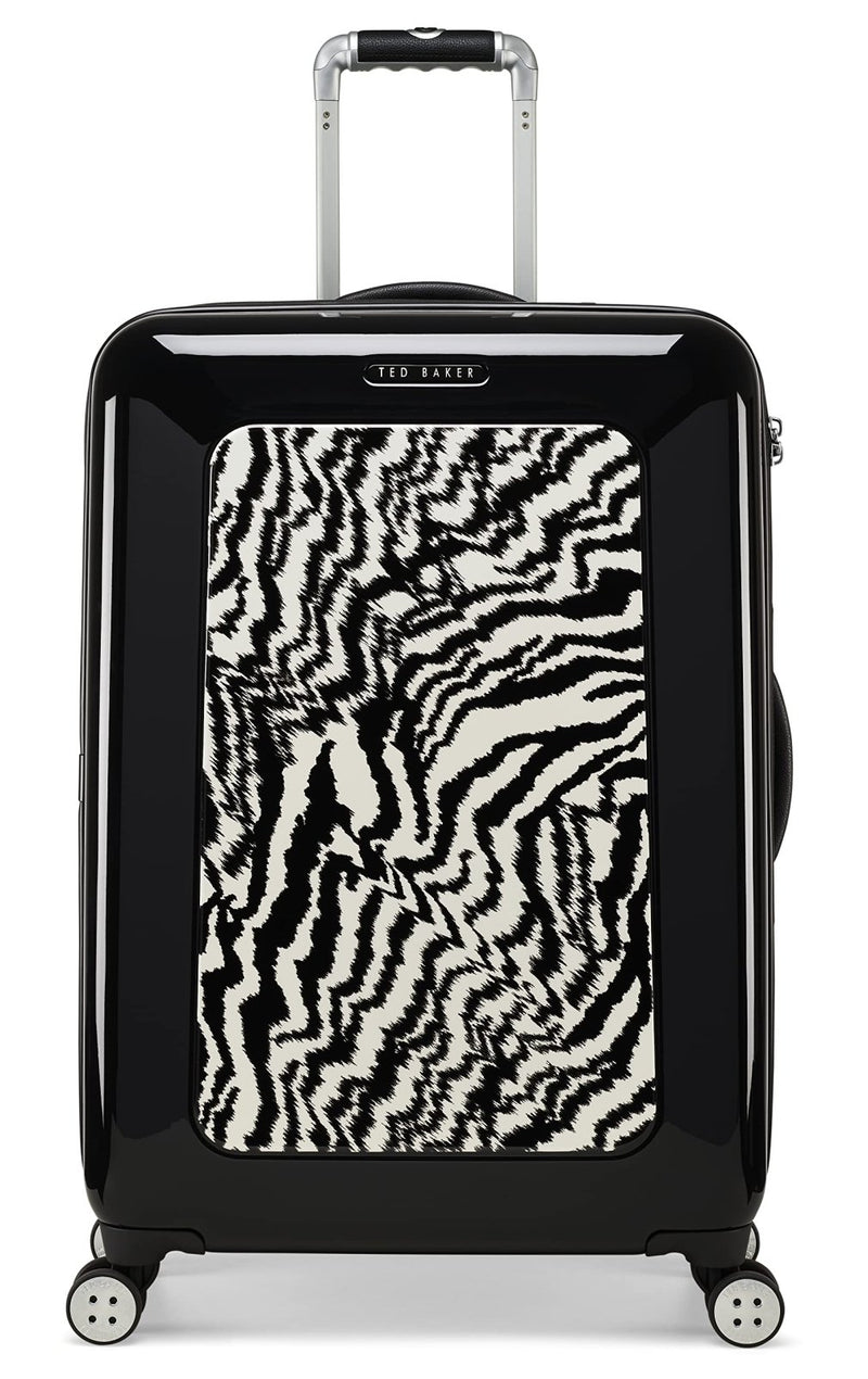 Ted Baker Women's Hardside Lightweight Spinner Luggage (Black/White, Checked - Medium 27 - Inch)