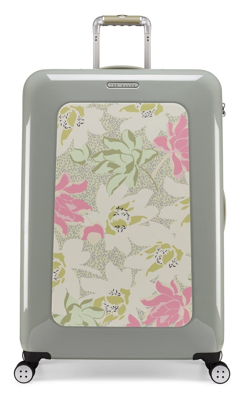 Ted Baker Women's Hardside Lightweight Spinner Luggage (Green, Checked - Large 29 - Inch)