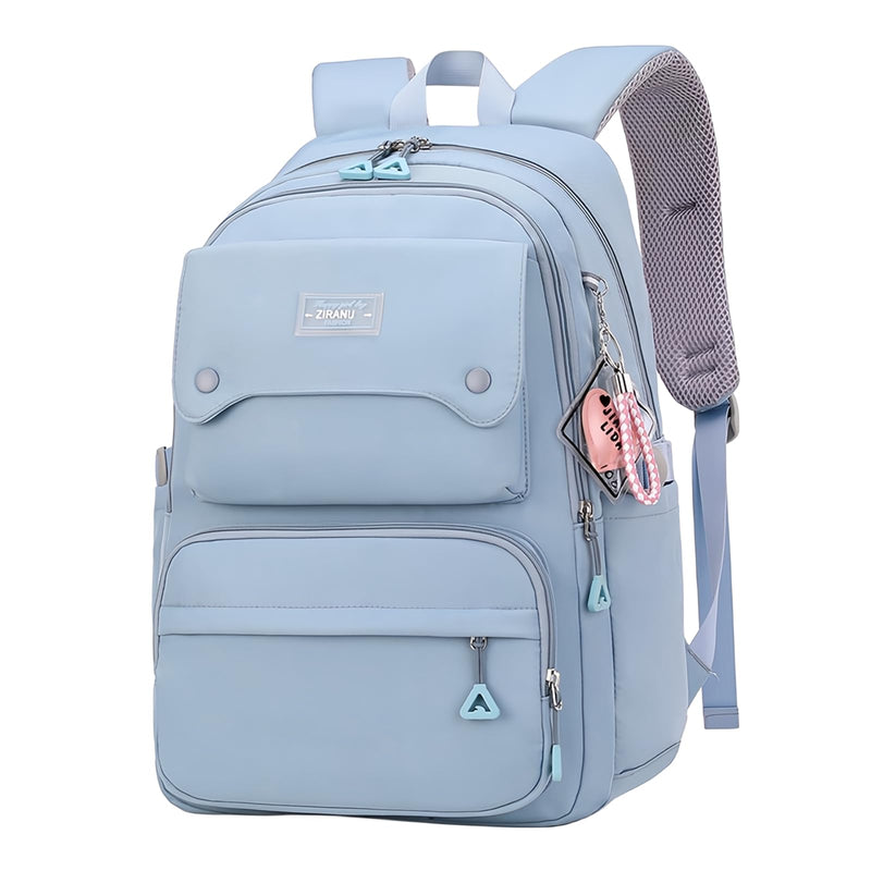 Teen Girls Backpack for School Kids Blue, Multi - pocket Middle School Bag Kids Backpack for Girls Bookbags