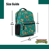 Teenage Mutant Ninja Turtles Backpack - Leonardo, Donatello, Michelangelo and Raphael - Officially Licensed TMNT School Bookbag - Toddler, Kids, Adults Backpack - Holds Laptop and Lunchbox (Green)
