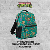 Teenage Mutant Ninja Turtles Backpack - Leonardo, Donatello, Michelangelo and Raphael - Officially Licensed TMNT School Bookbag - Toddler, Kids, Adults Backpack - Holds Laptop and Lunchbox (Green)