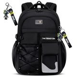 teenage student backpack,encrypted material， multiple compartments and large capacity backpack with anti - theft pockets，Water repellent backpacks suitable for middle and high school Men & Women, Black