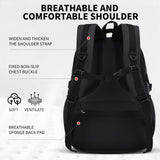 teenage student backpack,encrypted material， multiple compartments and large capacity backpack with anti - theft pockets，Water repellent backpacks suitable for middle and high school Men & Women, Black