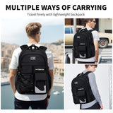 teenage student backpack,encrypted material， multiple compartments and large capacity backpack with anti - theft pockets，Water repellent backpacks suitable for middle and high school Men & Women, Black