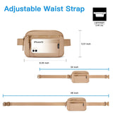 Telena Belt Bag for Women Fanny Pack Cross Body Bag Fashion Waist Pack with Adjustable Strap Light Brown