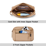 Telena Belt Bag for Women Fanny Pack Cross Body Bag Fashion Waist Pack with Adjustable Strap Light Brown