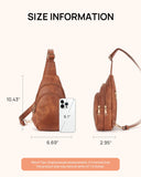 Telena Crossbody Bags for Women Leather Sling Bag for Woman Travel Brown