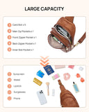 Telena Crossbody Bags for Women Leather Sling Bag for Woman Travel Brown