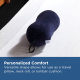 Tempur - Pedic All - Purpose Memory Foam Travel Pillow, Peanut - Shaped Lumbar Pillow for Neck and Back Pressure Relief, Navy