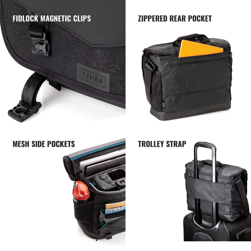 Tenba DNA 9 Slim Messenger Bag for Mirrorless and DSLR cameras and lenses – Black (638 - 570)