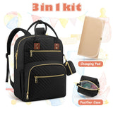 Tenot Baby Diaper Bag Backpack, Travel Diaper Bags for Baby Girl Boy Large Capacity Baby Bag Backpack for Women Black