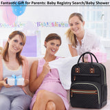 Tenot Diaper Bag Backpack for Women Large Capacity with Insulated Pockets Multifunctional Diaper Bags For Baby Girl Boy Waterproof Baby Bags For Mama Maternity Travel Bag Black