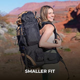 Teton 55L Scout Internal Frame Backpack for Hiking, Camping, Backpacking, Travel, Rain Cover Included, Burnt Orange