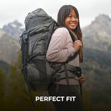 Teton 65L Signal backpack, durable and ready for hiking, camping or backpacking. Perfect lightweight travel bag with more room than you think, Onyx