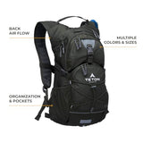 Teton Oasis Hydration Backpack – Lightweight Water Pack with Bladder for Hiking, Running, Cycling, Biking – 18L/22L Sizes – Sewn-in Rain Cover – Fits Men and Women
