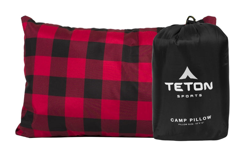 TETON Sports Camp Pillow; Great for Travel, Camping and Backpacking; Washable, Black