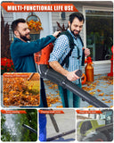 Thalorus 52cc Backpack Leaf Blower – Gas Powered 550 CFM 230 MPH High Airflow for Lawn Care, Low - Vibration Harness, Clears Leaves, Debris & Snow (Orange)