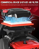 Thalorus 63CC Gas Backpack Leaf Blower, 2 - Stroke, 665 CFM, 205 MPH, Variable Speed & Cruise Control, Ergonomic Harness, Reduced Emissions, for Fast Yard Cleanup (Red)