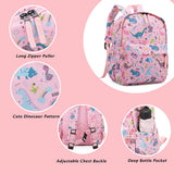THE Crafts Cute Toddler Backpack for Boys Girls Preschool Kindergarten Nursery Travel School Bag with Chest Buckle(Pink Dinosaur)
