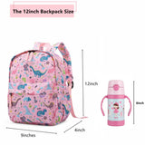 THE Crafts Cute Toddler Backpack for Boys Girls Preschool Kindergarten Nursery Travel School Bag with Chest Buckle(Pink Dinosaur)