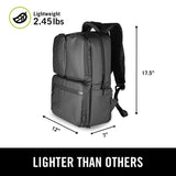 The Kenneth Cole REACTION Ryder 17 - Inch Coated Polyester Travel Laptop Backpack Bag, Black