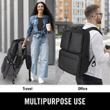 The Kenneth Cole REACTION Ryder 17 - Inch Coated Polyester Travel Laptop Backpack Bag, Black