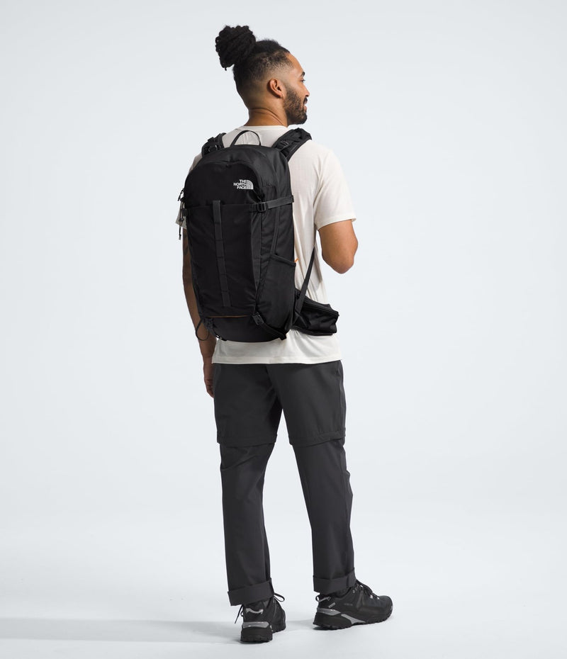 The North Face Basin 36 Liter Technical Daypack with Rain Cover | Unisex Backpack, Padded Hipbelt, Chest Strap, Hiking Pole Attachment, TNF Black/TNF Black - NPF, One Size