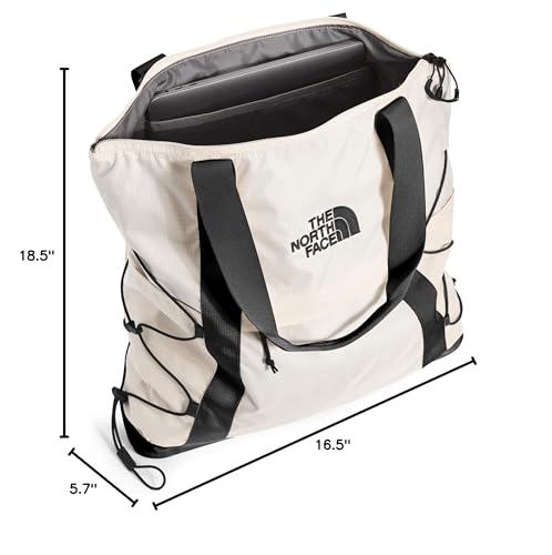 The North Face Borealis Tote Bag - Over Shoulder & Backpack Carry Options, Water Repellent, 13" Laptop Sleeve, Gardenia White/TNF Black - NPF, One Size