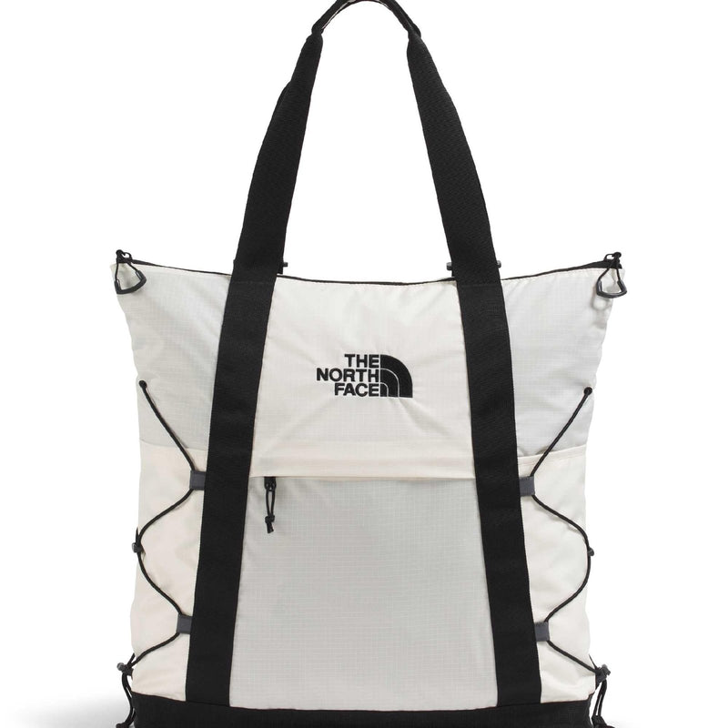 The North Face Borealis Tote Bag - Over Shoulder & Backpack Carry Options, Water Repellent, 13" Laptop Sleeve, White Dune/TNF Black, One Size
