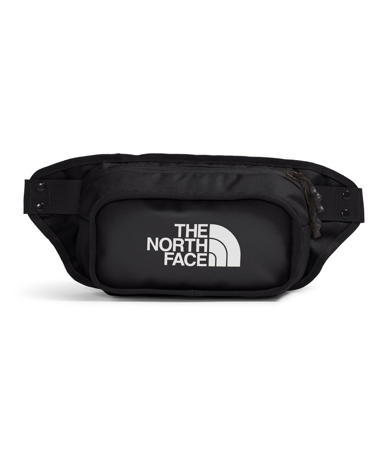 The North Face Explore Hip Fanny Pack | Crossbody Sling with Water Repellent Finish, 3 Liters, Adjustable Strap, TNF Black/TNF White - NPF, One Size