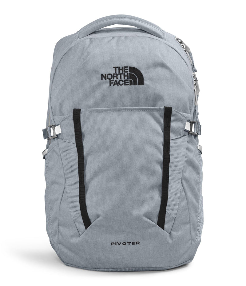 The North Face Pivoter Everyday Laptop Backpack - NPF, Mid Grey Dark Heather/TNF Black - NPF, One Size