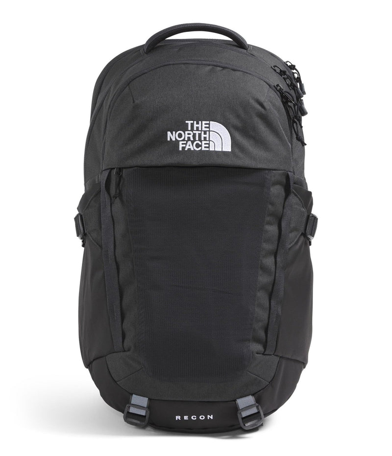 The North Face Recon Everyday Laptop Backpack - Daypack, Water Repellent, Laptop Sleeve, 2 Water Bottle Pockets, Asphalt Grey Light Heather/TNF Black - NPF, One Size